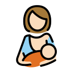 Breastfeeding with Light Skin Tone (OpenMoji) Free Open-Source SVG Icon