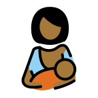 Breastfeeding with Medium Dark Skin Tone (OpenMoji) Free Open-Source SVG Icon