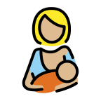 Breastfeeding with Medium Light Skin Tone (OpenMoji) Free Open-Source SVG Icon