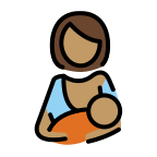 Breastfeeding with Medium Skin Tone (OpenMoji) Free Open-Source SVG Icon