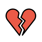 Broken Heart Symbol Free Open-Source SVG Icon