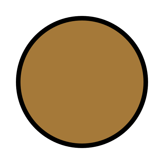 Brown Circle Free Open-Source SVG Icon (OpenMoji)