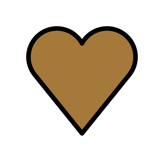 Brown Heart Symbol (OpenMoji) Free Open-Source SVG Icon (OpenMoji)