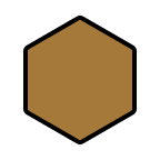 Brown Hexagon Shape Free Open-Source SVG Icon