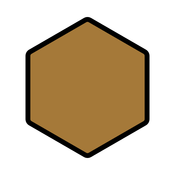 Brown Hexagon Shape Free Open-Source SVG Icon (OpenMoji)