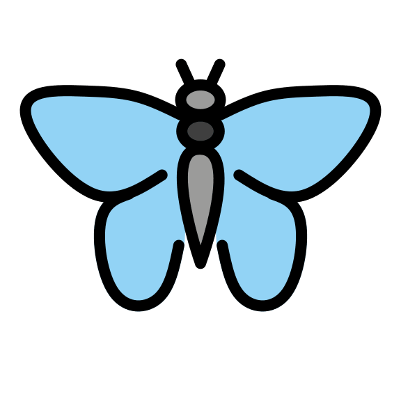 Butterfly (OpenMoji) Free Open-Source SVG Icon (OpenMoji)