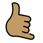 Call Me Hand Gesture with Medium Skin Tone (OpenMoji) Free Open-Source SVG Icon