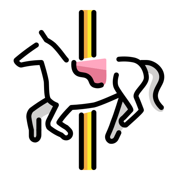 Carousel Horse Free Open-Source SVG Icon (OpenMoji)