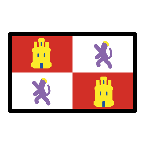 Castile and León Flag Free Open-Source SVG Icon (OpenMoji)