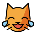 Cat with Tears of Joy Free Open-Source SVG Icon