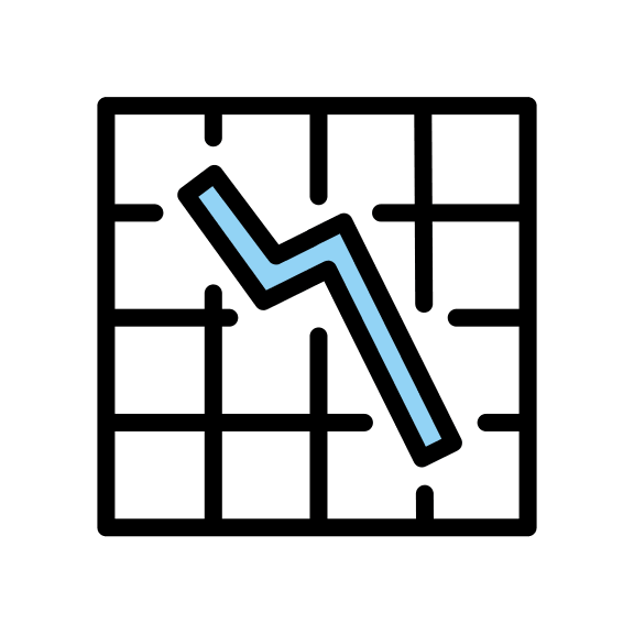 Decreasing Chart (OpenMoji) Free Open-Source SVG Icon (OpenMoji)