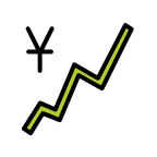 Increasing Chart with Yen Currency (OpenMoji) Free Open-Source SVG Icon