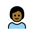 Child with Medium Dark Skin Tone Free Open-Source SVG Icon