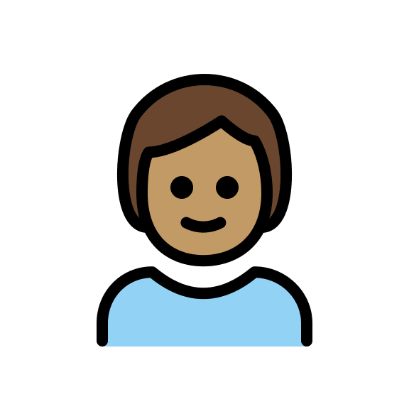 Medium Skin Tone Child Free Open-Source SVG Icon (OpenMoji)