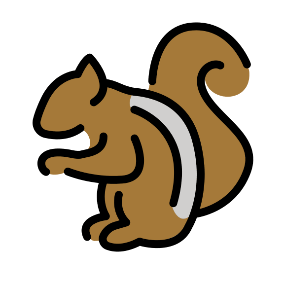 Chipmunk Free Open-Source SVG Icon (OpenMoji)