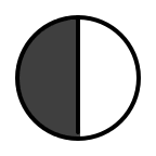 Circle with Left Half Black (OpenMoji) Free Open-Source SVG Icon