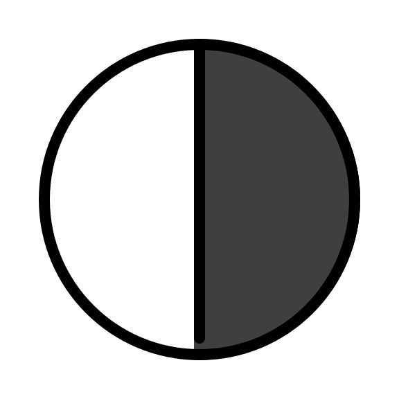 Circle with Right Half Black (OpenMoji) Free Open-Source SVG Icon (OpenMoji)