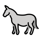 Donkey (OpenMoji) Free Open-Source SVG Icon