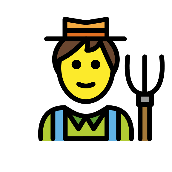 Farmer Character Free Open-Source SVG Icon (OpenMoji)