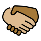 Medium-Light and Medium-Dark Skin Tone Handshake (OpenMoji) Free Open-Source SVG Icon