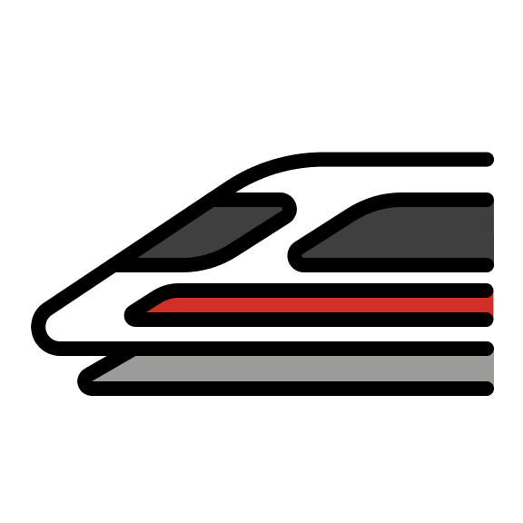 High-Speed Train Free Open-Source SVG Icon (OpenMoji)