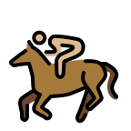 Horse Racing with Medium Light Skin Tone (OpenMoji) Free Open-Source SVG Icon