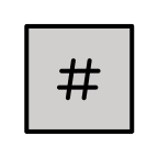 Pound Keycap Free Open-Source SVG Icon