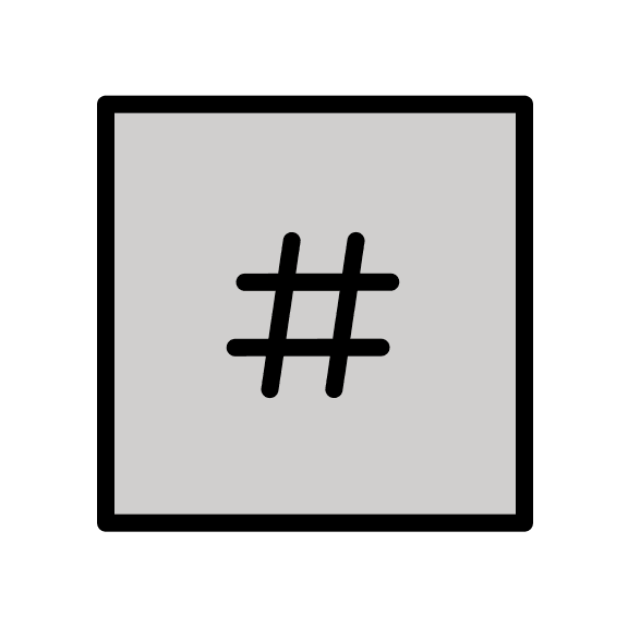 Pound Keycap Free Open-Source SVG Icon (OpenMoji)