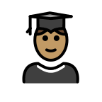 Medium Skin Tone Male Student (OpenMoji) Free Open-Source SVG Icon