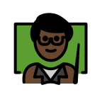 Dark Skin Tone Male Teacher Free Open-Source SVG Icon