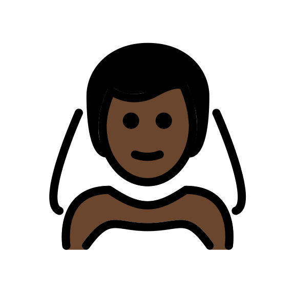 Man With Veil - Dark Skin Tone Free Open-Source SVG Icon (OpenMoji)