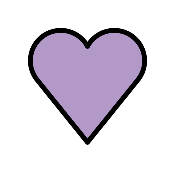 Purple Heart Symbol Free Open-Source SVG Icon (OpenMoji)