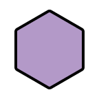 Purple Hexagon Shape Free Open-Source SVG Icon