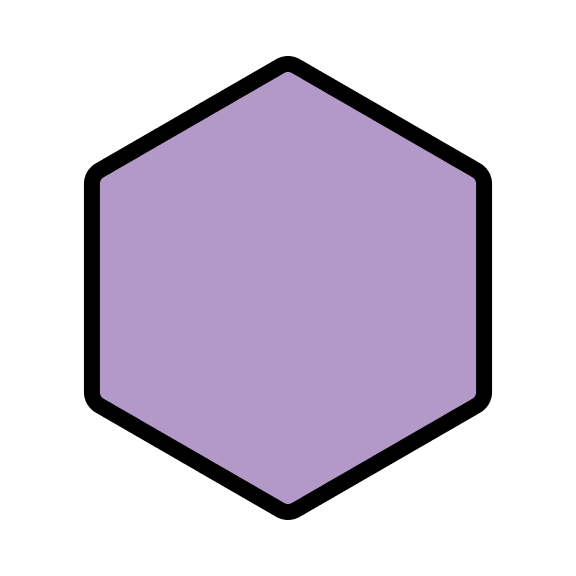 Purple Hexagon Shape Free Open-Source SVG Icon (OpenMoji)