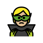 Supervillain with Medium Light Skin Tone (OpenMoji) Free Open-Source SVG Icon