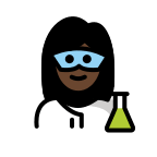 Woman Scientist with Dark Skin Tone Free Open-Source SVG Icon