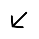 Downward Left Arrow (Pencil) Free Open-Source SVG Icon