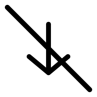 Downward Arrow (Pepicons Pencil) Free Open-Source SVG Icon (Pepicons Pencil)