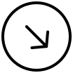 Downward Right Arrow in Circle Free Open-Source SVG Icon