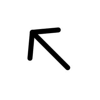 Upward Left Arrow Free Open-Source SVG Icon (Pepicons Pencil)