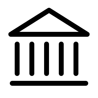 Bank Building Free Open-Source SVG Icon (Pepicons Pencil)