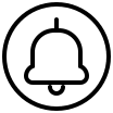 Circular Bell Notification Free Open-Source SVG Icon