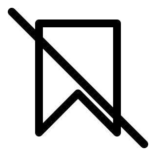 Bookmark Disabled Free Open-Source SVG Icon (Pepicons Pencil)