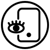 Cellphone with Eye in Circle Free Open-Source SVG Icon