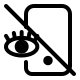 Cellphone Eye Off (Pencil) Free Open-Source SVG Icon