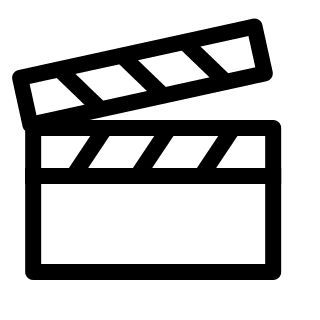 Clapperboard Film Slate Free Open-Source SVG Icon (Pepicons Pencil)