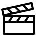 Clapperboard Film Slate Free Open-Source SVG Icon