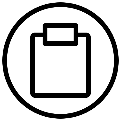 Circular Clipboard Free Open-Source SVG Icon (Pepicons Pencil)