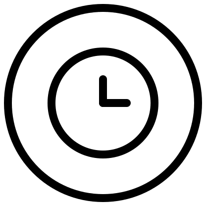 Circular Clock Display Free Open-Source SVG Icon (Pepicons Pencil)