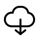 Cloud Download (Pepicons Pencil) Free Open-Source SVG Icon